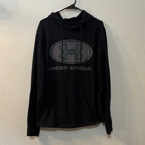 Under Armour Black and Gray Logo Hoodie